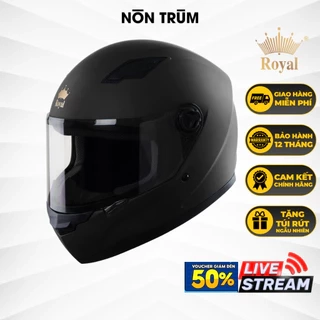 Mũ bảo hiểm fullface Royal M136 có kính đen nhám đi xe máy đi phượt chính hãng tại Nón Trùm