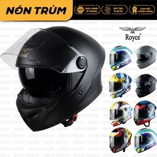 Mũ bảo hiểm fullface Royce Xh04 có 2 kính đi xe máy phượt bảo hành 12 tháng