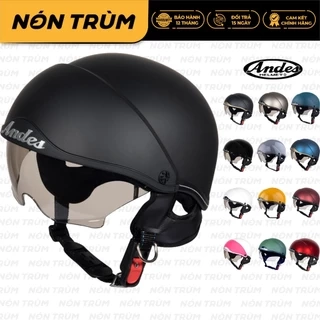 Mũ bảo hiểm nửa đầu Andes 3s139 có kính âm chính hãng đi xe máy phân phối tại hệ thống Nón Trùm