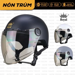 Mũ bảo hiểm xe máy 1/2 Royal M555 có kính dài chính hãng freesize cho nam nữ đi xe máy tại Nón Trùm