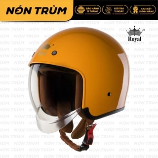 Nón bảo hiểm 3/4 ROYAL M139 có kính âm màu vàng nghệ cam bóng