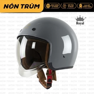 Nón bảo hiểm 3/4 Royal M139 màu Ximang bóng chính hãng được phân phối tại hệ thống Nón Trùm