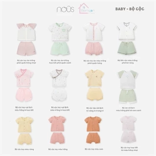 Bộ quần áo cài thẳng cộc / cài lệch Nous tổng hợp ( 0-12 tháng )