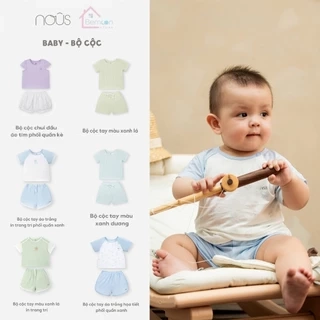 Bộ quần áo cộc Nous cài vai cho bé ( 6 tháng - 3 tuổi )