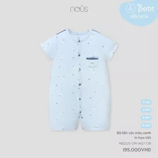 Bộ liền cộc Nous chất liệu mềm mại màu sắc dễ thương cho bé từ sơ sinh