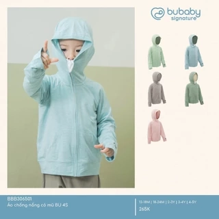 Bubaby - Áo khoác chống nắng có mũ chất liệu sợi tre cao cấp mềm mại cho bé