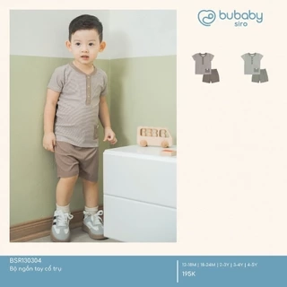 Bubaby - Bộ quần áo ngắn tay hoạ tiết kẻ ngang Siro Bubaby mềm mại cho bé