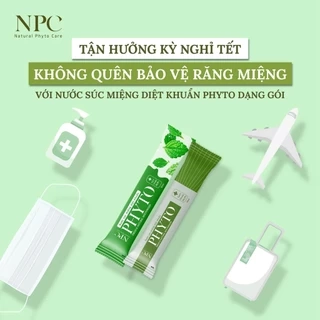 COMBO 5-20 gói súc miệng Phyto làm sạch khử hôi miệng, tinh dầu cam 10ml/gói - NPC PHAR