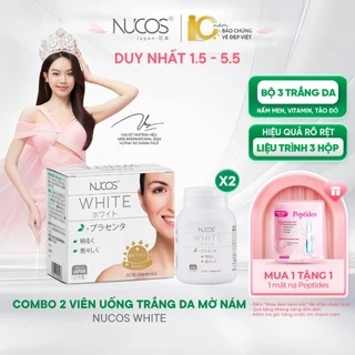 TPBVSK Viên Uống Trắng Da Nucos White Hỗ Trợ Mờ Thâm Nám Sáng Da Chống Nắng [2Hộp x60 viên]