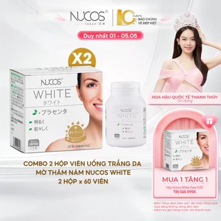 TPBVSK Combo 2 hộp Viên uống trắng da mờ thâm nám Nucos White 60 viên