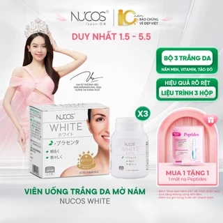 TPBVSK Viên Uống Trắng Da Nucos White Hỗ Trợ Mờ Thâm Nám Sáng Da Chống Nắng Hộp 60 viên