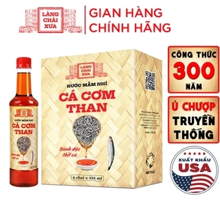 Nước mắm nhỉ cá cơm than Làng Chài Xưa 525ml (01 chai) sánh đặc thịt cá 300 năm truyền thống