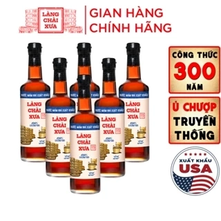 Thùng 6 chai nước mắm nhỉ xuất khẩu Làng Chài Xưa Nhãn Xanh 500ml/chai vị dịu nhẹ phù hợp giới trẻ