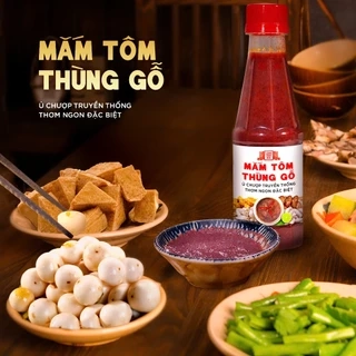 Mắm tôm thùng gỗ Làng Chài Xưa nguyên liệu tươi, thơm ngon đặc biệt chai 260g