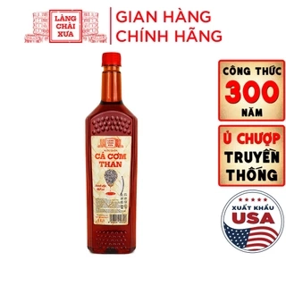 Nước Chấm Cá Cơm Than Làng Chài Xưa chai nhựa cao cấp 1 lít/chai Đặc Biệt Thanh Dịu An toàn Tiết Kiệm