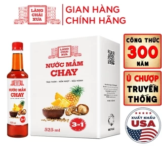 Nước mắm chay 3 trong 1 Làng Chài Xưa (01 chai) 525ml trái thơm nấm ngọt đậu nành 300 năm truyền thống