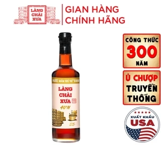 Nước mắm nhỉ 40 độ đạm Làng Chài Xưa nhãn vàng chai thủy tinh 500ml ủ chượp 2 lần không chất bảo quản