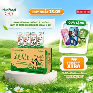 Thùng Sữa Dinh Dưỡng Tiệt Trùng NuVi Có Đường 110ml (Hộp 110ml x 48)