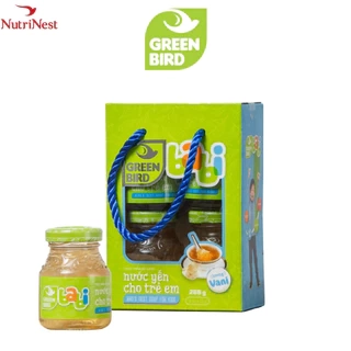 Lốc nước yến cho trẻ em Green Bird babi - GREEN BIRD - hương vani - (4 hũx72g)