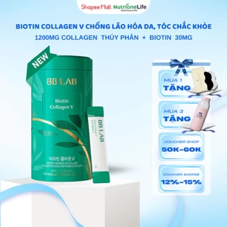 Bột BB LAB Biotin Collagen V Chống Lão hóa, Giảm Nếp Nhăn, Da Và Tóc Chắc Khỏe Giảm Gãy Rụng, Mọc Tóc Hộp 30 Gói/Hộp