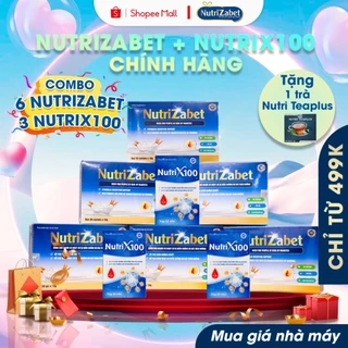 Combo 6 hộp sữa NutriZabet + 3 hộp NutriX100 giúp hỗ trợ cải thiện chuyển hoá Glucose