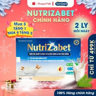 Sữa Hạt Tiểu Đường NutriZabet Chính Hãng Hộp 30 Gói - Giúp Ổn Định Đường Huyết