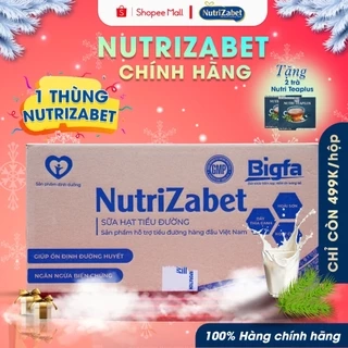 Thùng Sữa Hạt Nutrizabet 12 Hộp (30 Gói/Hộp) , Giúp Ổn Định Đường Huyết, Ngăn Ngừa Biến Chứng