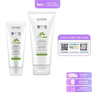 Gel Rửa Mặt Dịu Nhẹ Babe Stop AKN Purifying Cleansing Gel (200ml)