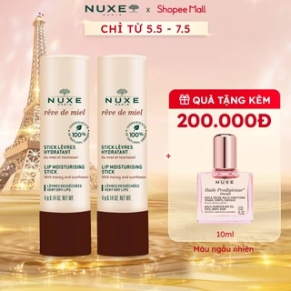 Combo 2 Son dưỡng môi Nuxe Reve De Miel Lip Moisturising Stick 4g