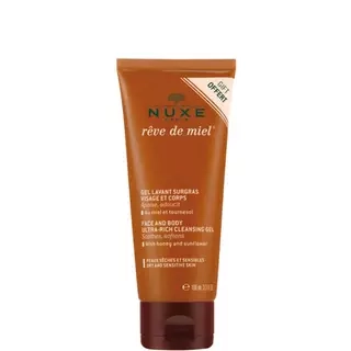 Gel rửa mặt và tắm toàn thân chiết xuất mật ong cho da khô và da nhạy cảm Nuxe Rêve de Miel® 100ml