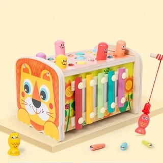 Đồ Chơi Cho Bé 1 Tuổi S-Kids, Trò Chơi Đập chuột kết hợp đàn Xylophone.