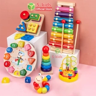 Đồ Chơi Gỗ Thông Minh Cho Bé S-Kids. Thiết bị mầm non bằng gỗ cho trẻ em phát triển kỹ năng.