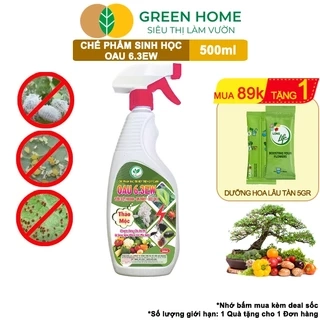 Chế Phẩm Sinh Học OAU 6.3EW GreenHome, Chai 500Ml, Thảo Mộc, Đặc Trị Rệp, Rầy, Bọ Trĩ Cho Cây Và Hoa