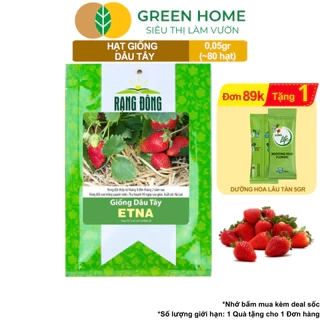 Hạt Giống Dâu Tây Đỏ GreenHome, Gói 0,05g~80 hạt, Chịu Nhiệt, Quả To, Dễ Trồng, Năng Suất Cao T17