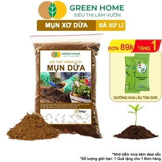 Mụn Xơ Dừa Greenhome, Sfarm, Bao 500gr, Đã Qua Xử Lý, Chuyên Trồng Rau, Hoa Màu, Cây Ăn Trái