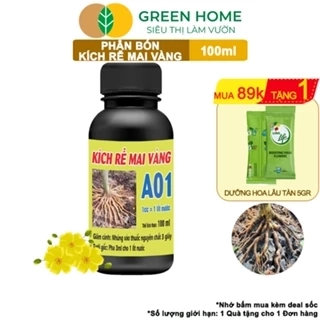 Phân Bón Kích Rễ Mai Vàng GreenHome, Hũ 100ml, Ra Rễ Cực Mạnh Dùng Giâm, Chiết Cành, Chuyên Hoa Mai