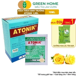 Phân bón lá Atonik Greenhome, gói 10ml, thúc đẩy sinh trưởng cây trồng chuyên phong lan, hoa hồng