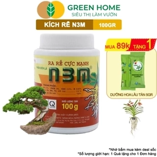 Phân Bón Lá Greenhome, N3M, Hũ 100gr, Ra Rễ Cực Mạnh Dùng Giâm, Chiết Cành, Ngâm Hạt, Chuyên Kiểng