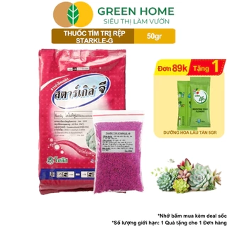 Thuốc Tím Trị Rệp Greenhome, Starkle-G, Bao 50gr, Lưu Dẫn, An Toàn, Hiệu Quả, Dùng Cho Sen Đá