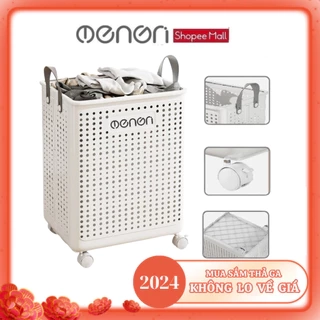 Giỏ Đựng Quần Áo OENON Gấp Gọn Có Bánh Xe Di Chuyển Chất Liệu Nhựa ABS