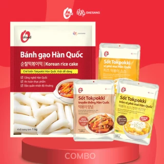 COMBO bánh gạo 1kg và 3 gói sốt tokbokki 120g