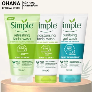 Sữa Rửa Mặt Dạng Gel Simple Kind To Skin Facial Wash 150ml