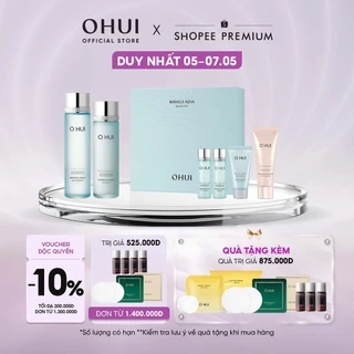 [Limited Edition] Bộ cấp nước dưỡng ẩm da sáng toàn diên 6 món OHUI Miracle Aqua Set 400ml