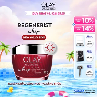 Kem Dưỡng Ban Ngày OLAY REGENERIST Căng Mướt, Sáng Khỏe & Phục Hồi Dấu Hiệu Lão Hóa Ngăn Tia UV SPF 30 WHIP 50G