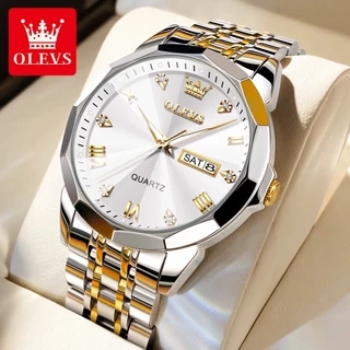 Đồng hồ nam OLEVS 9931n chính hãng dây đeo bằng thép không gỉ có lịch chống thấm nước