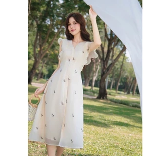 OLV - Đầm kiểu hoa Selby Fleur Dress in Cream