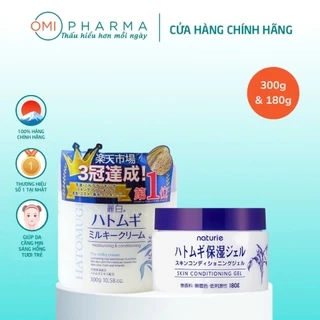 Kem Dưỡng Ẩm Hatomugi Naturie Chiết xuất Ý Dĩ Dưỡng Ẩm Và Làm Sáng Da Reihaku Hatomugi Dùng Cho Mọi Loại Da (180g, 300g)