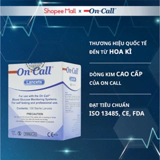 Hộp 100 Kim Chích Máu Đường Huyết On Call Sử Dụng Cho Các Dòng Máy Đo Đường Huyết On Call®
