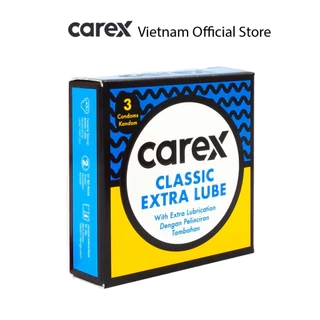 Bao Cao Su Carex Super Thin, Super Dots, Classic Extra Lube hộp 3 cái