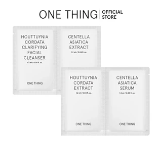 Set 4 gói sample One Thing Miniature sữa rửa mặt 1.7ml + chiết xuất toner 1.2ml + serum 1.5ml
